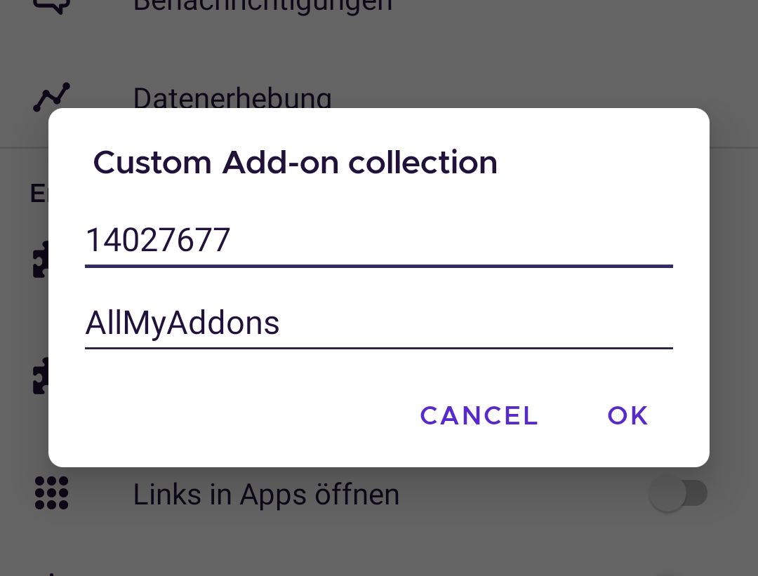 Collection Settings