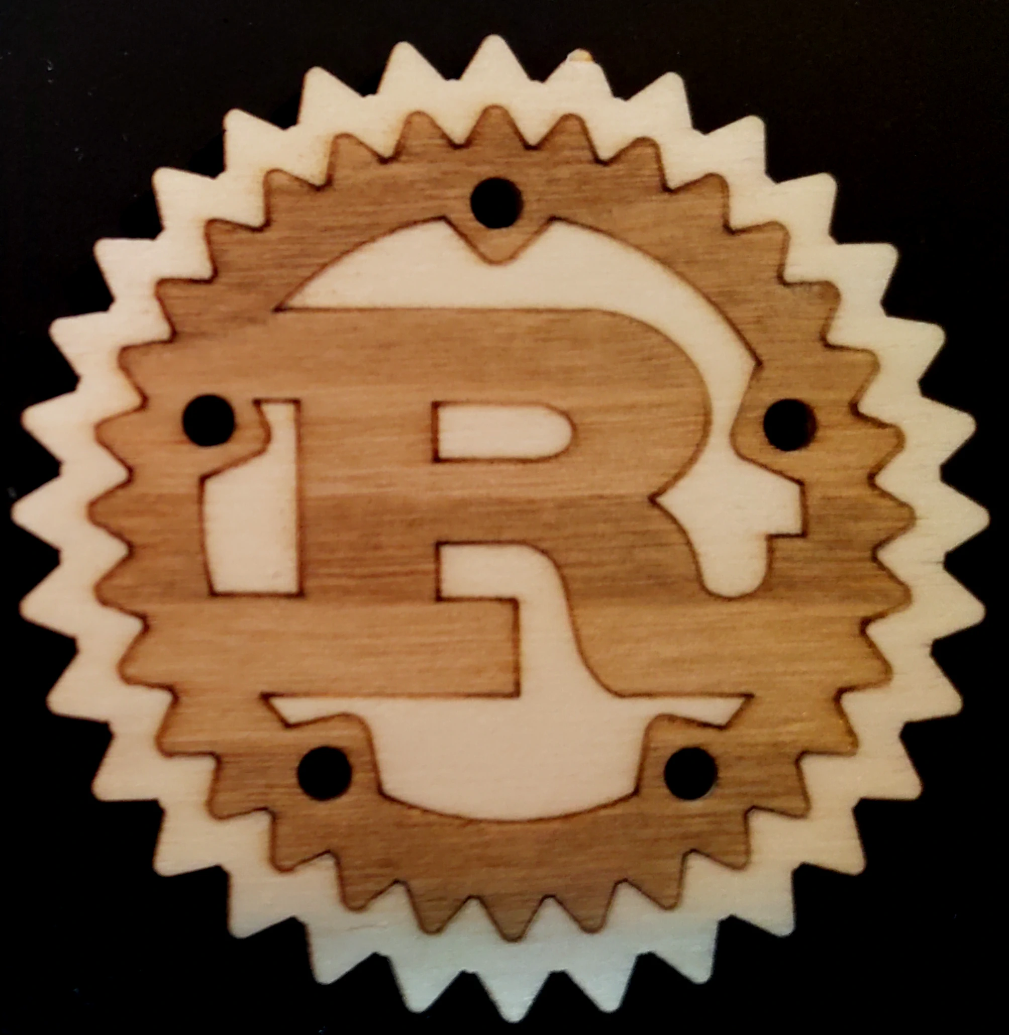 rust logo top view