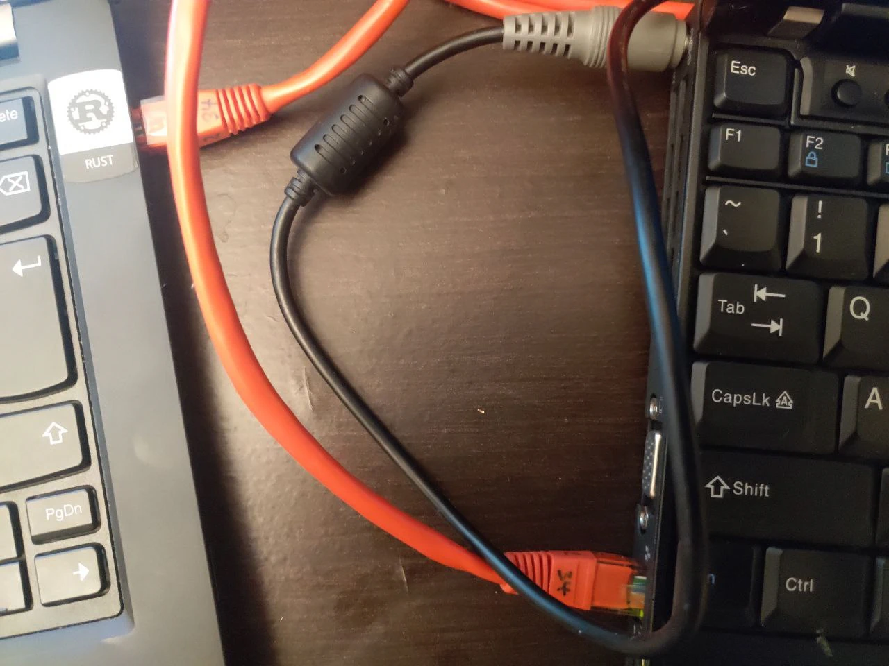 Two thinkpads connected with Ethernet