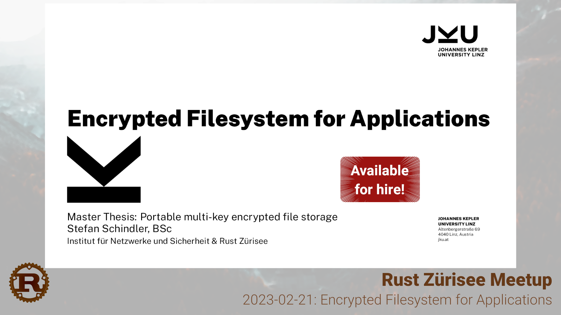 Encrypted Filesystem Storage Video Thumbnail