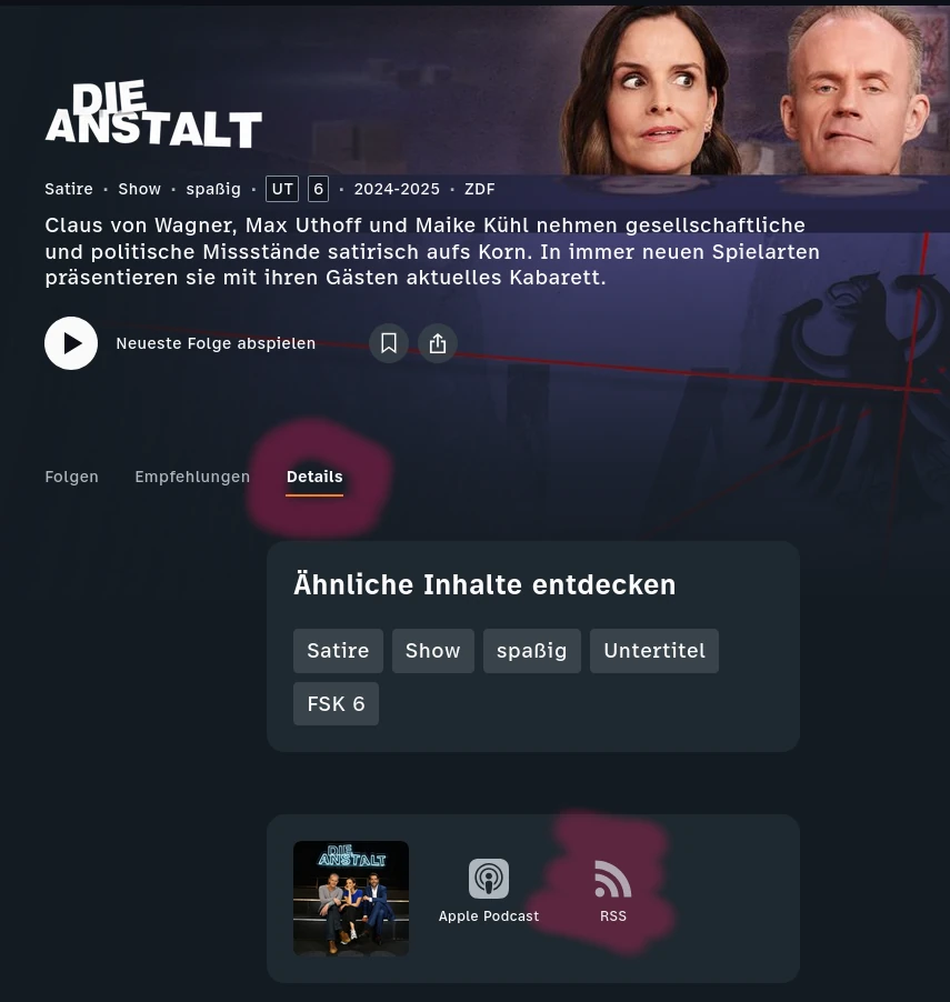 Anleitung für die Anstalt